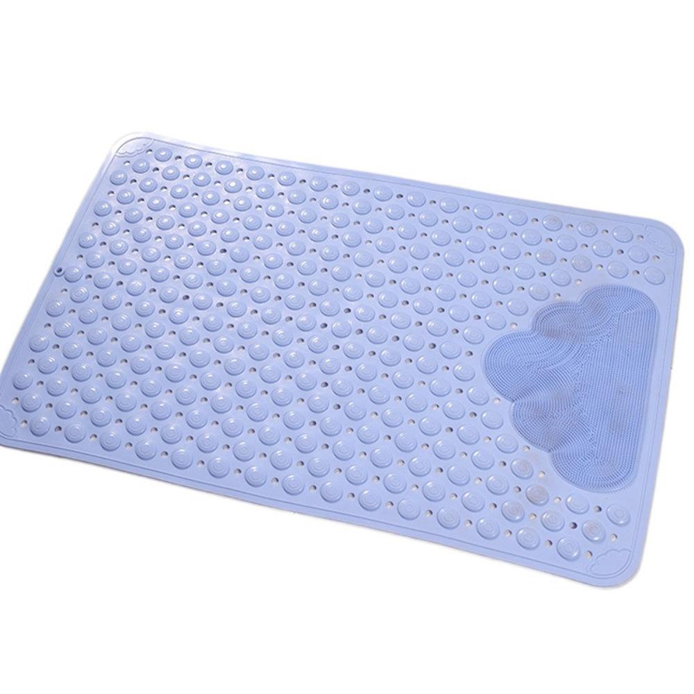 

Противоплесневый коврик для ванной с присосками, нескользящий коврик для ванны, коврик для пола, массаж ног синий