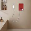 6500W Tempered Glass Tankless Water Heater,220V Red Rectangular Electric Water Heater Wall-mounted for Kitchens,Bathrooms