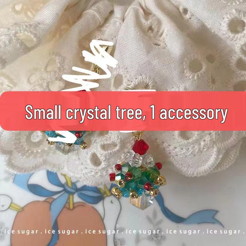 Handmade Christmas Crystal Pendant & Hair Clip Duo