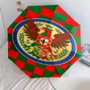 Royal Emblem Checkerboard Background Folding umbrella Umbrella travel light Umbrella Sun umbrella