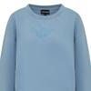 Emporio Armani Embroidered Crew Neck Long Sleeve Sweatshirt Women Tops Blue 6R2M7L-2JTDZ-0712