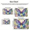 Watercolor Butterfly Floral Area Rug,Non-Slip Jungle Print Carpet for Living Room Bedroom, Aesthetic Nature Floor Mat Home Decor