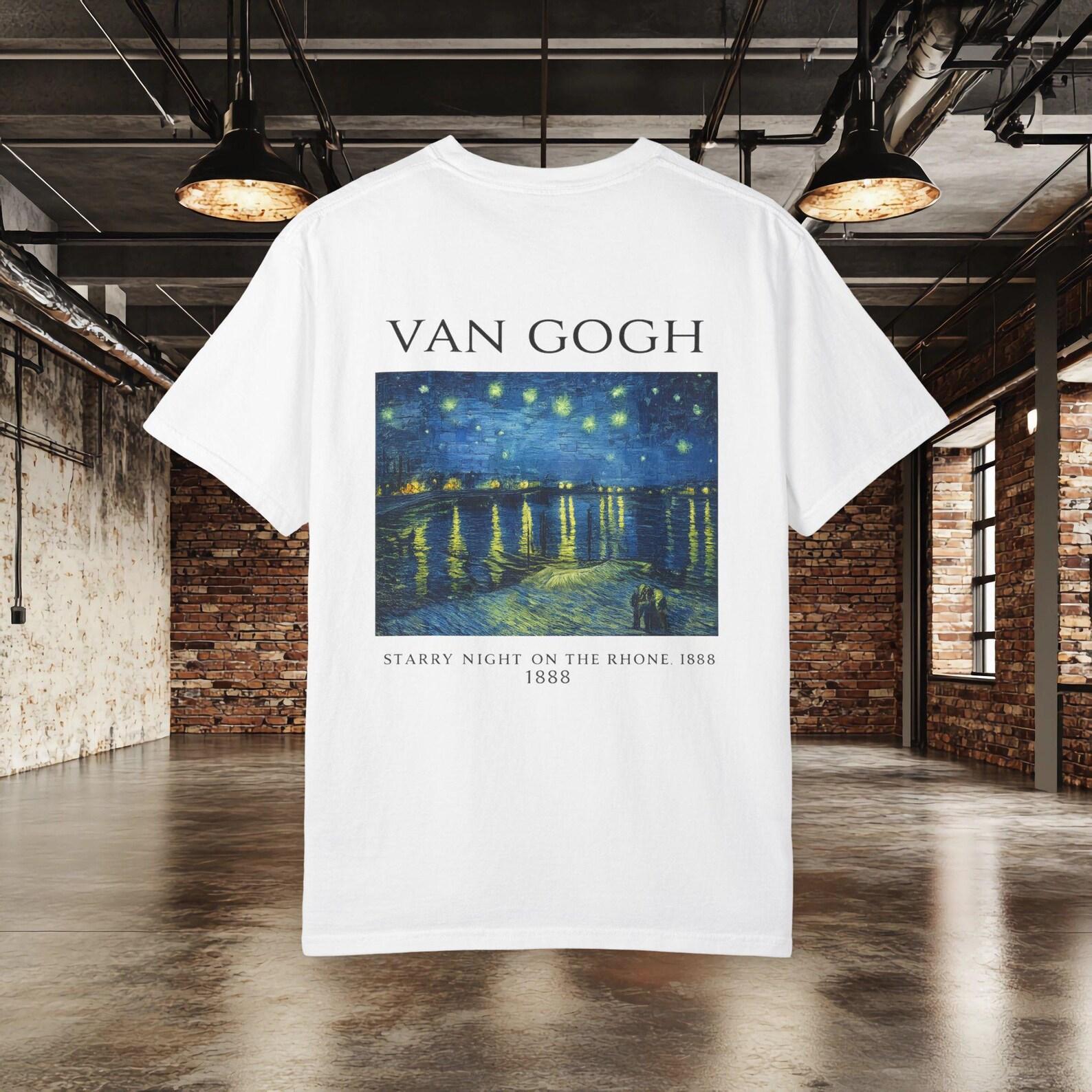 Van Gogh Starry Night on the Rhône Tee, Vintage ArT shirt, Night Sky Painting T shirt, Museum Graphic Tee, Unisex Gift S