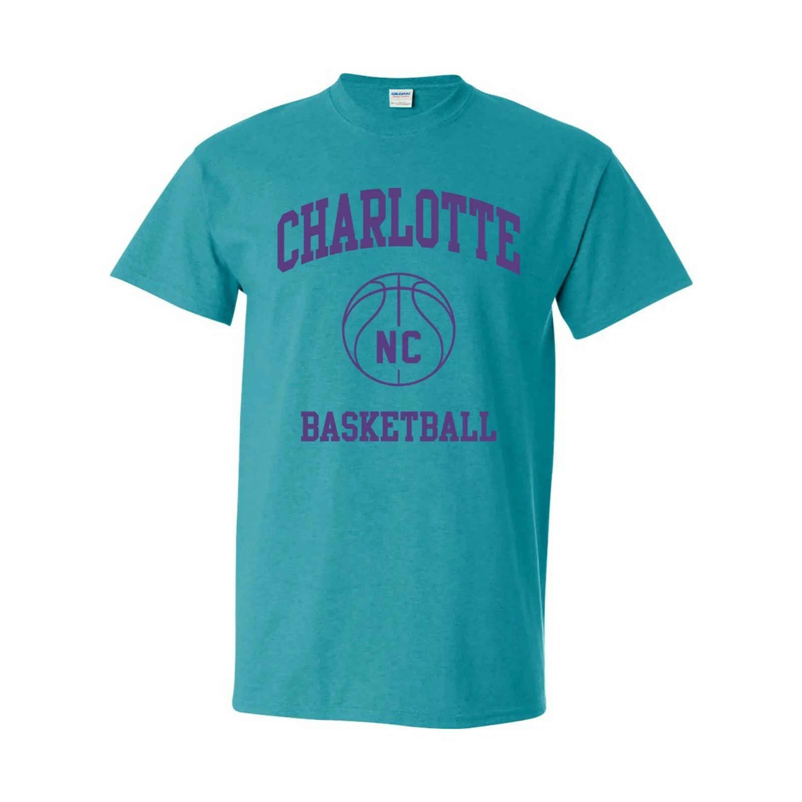 Charlotte Classic Basketball Arch Basic Cotton T-Shirt 2XL