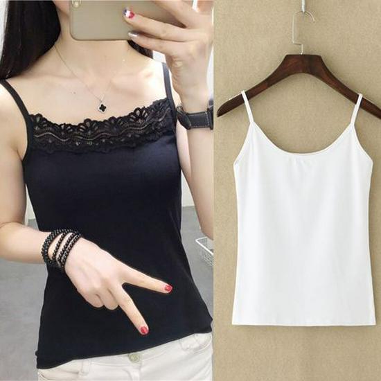 Women's Solid Color Slim Fit Camisole - Anti-Exposure Base Layer (1-2 Pieces) for Inner or Outer Wear