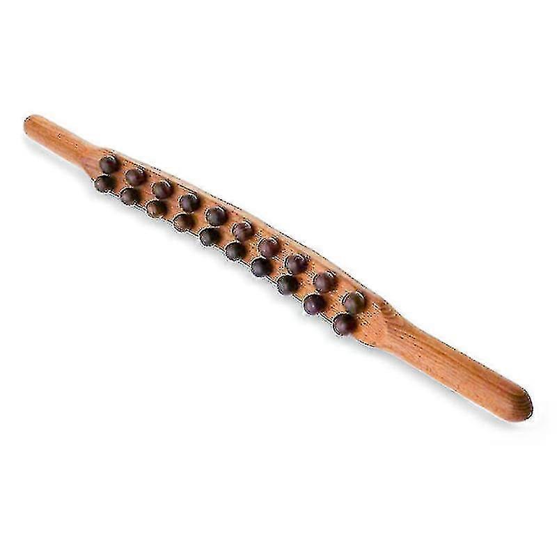 20 Beads Guasha Scraping Stick Wooden Massage Tools Relieve Sore Muscles Body Meridian For Back Wai