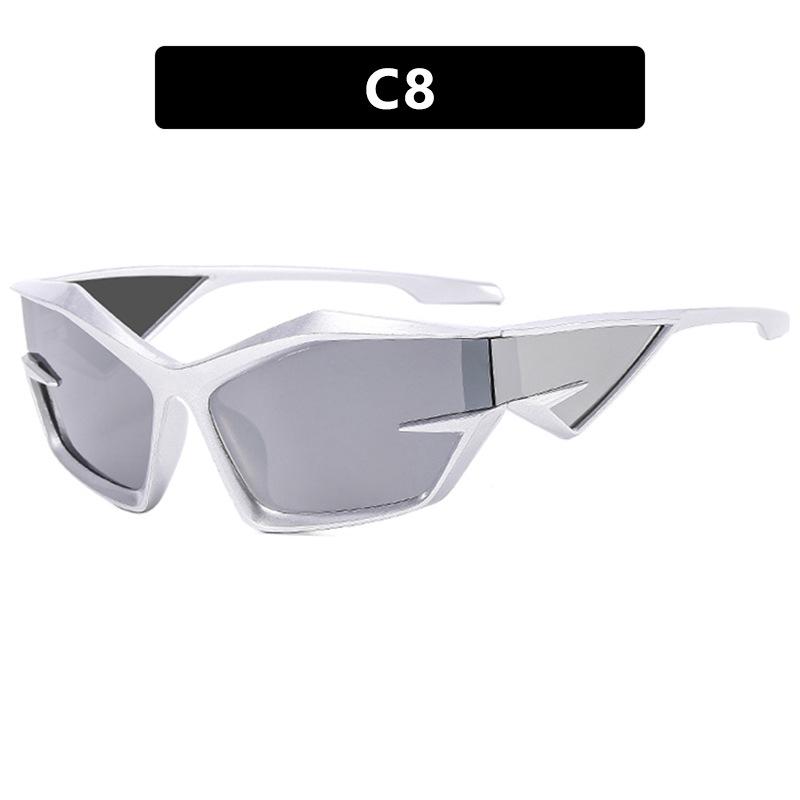 

Exaggerated Futuristic Y2K Sunglasses 2023 - Unique European & American Runway Styles As Shown