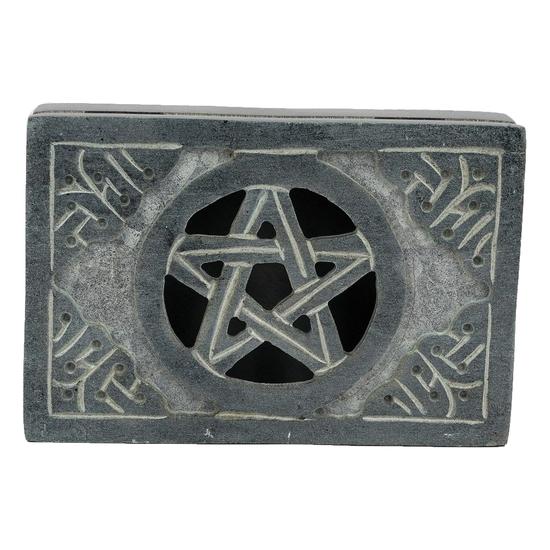 Crocon Star of Devid Symbol Design Jewellery Box Handcrafted in India Stone Jewellery Storage Organizer Store Precious Jewellery :- (15 X 10 X 4.5)