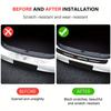 Car Rear Bumper Protective Sticker, Carbon Fiber Material, Scratch-resistant and Dirt-resistant Decorative Strip, Car Modification Parts.