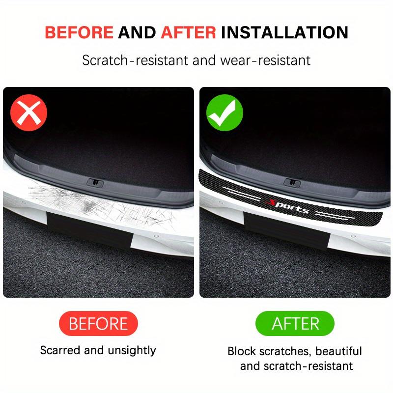 Car Rear Bumper Protective Sticker, Carbon Fiber Material, Scratch-resistant and Dirt-resistant Decorative Strip, Car Modification Parts.