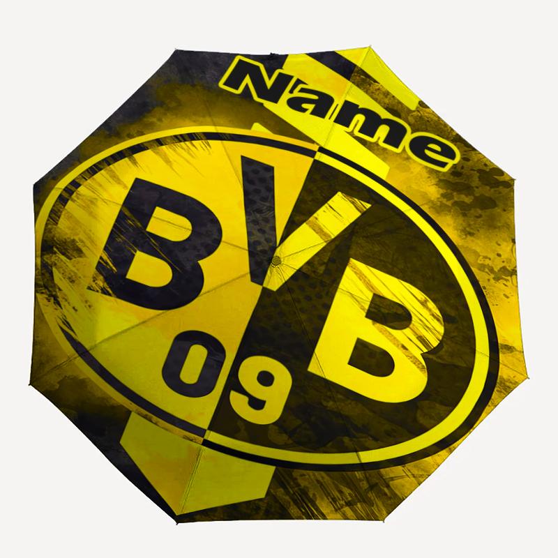 Custom Name BVB Theme Automatic Umbrella, Lightweight & Portable, 8 Rib, Perfect for Outdoor Travel, Birthdays, Christmas, Gifts.