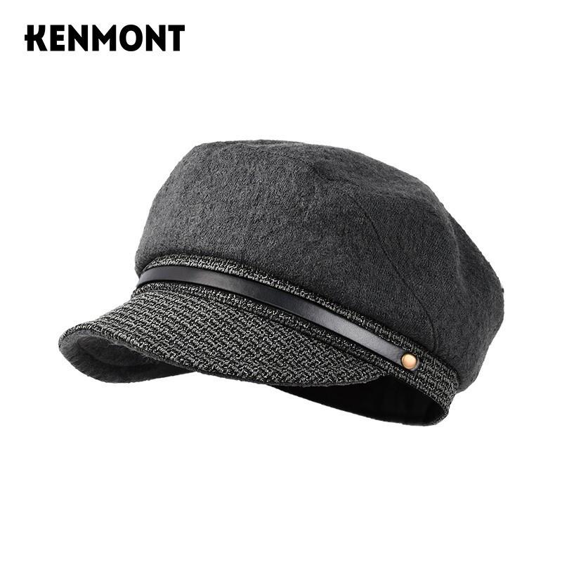 Женская шерстяная беретка в клетку Kenmont KM-5220 One Size