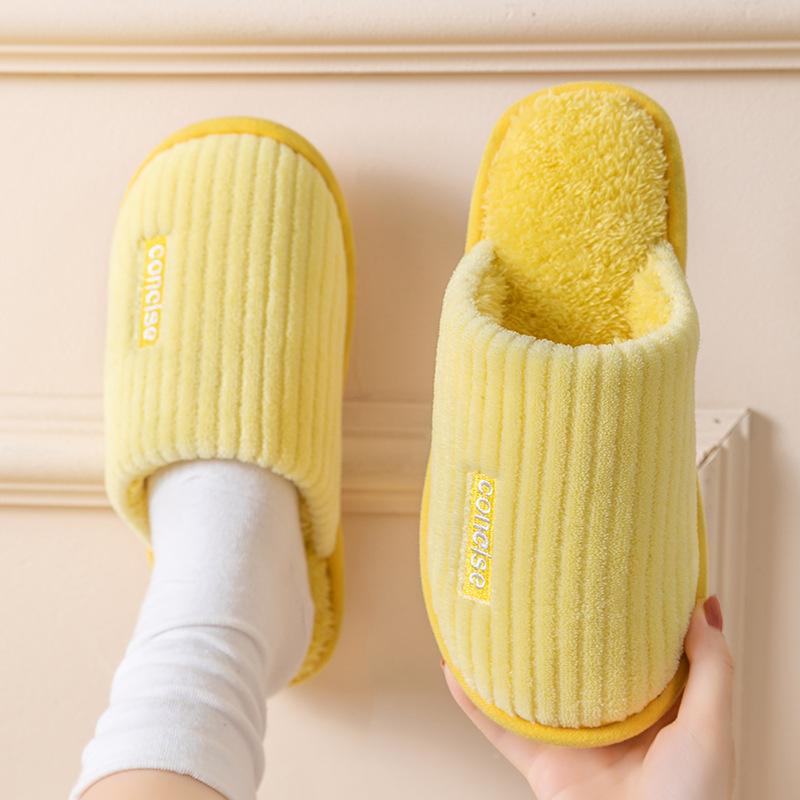 Cotton Slippers for Women In Winter, Suitable for Home Use In Spring and Autumn, Indoor Warmth and Anti Slip Home, Cixi Winter Couple, Plush Men