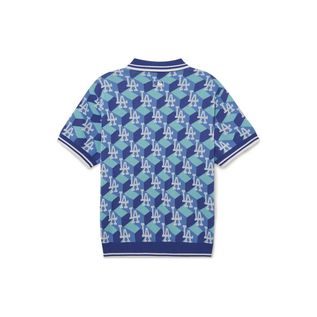 New MLB SS23 Polo Shirt Unisex Blue 3AKPM0533-07BLS