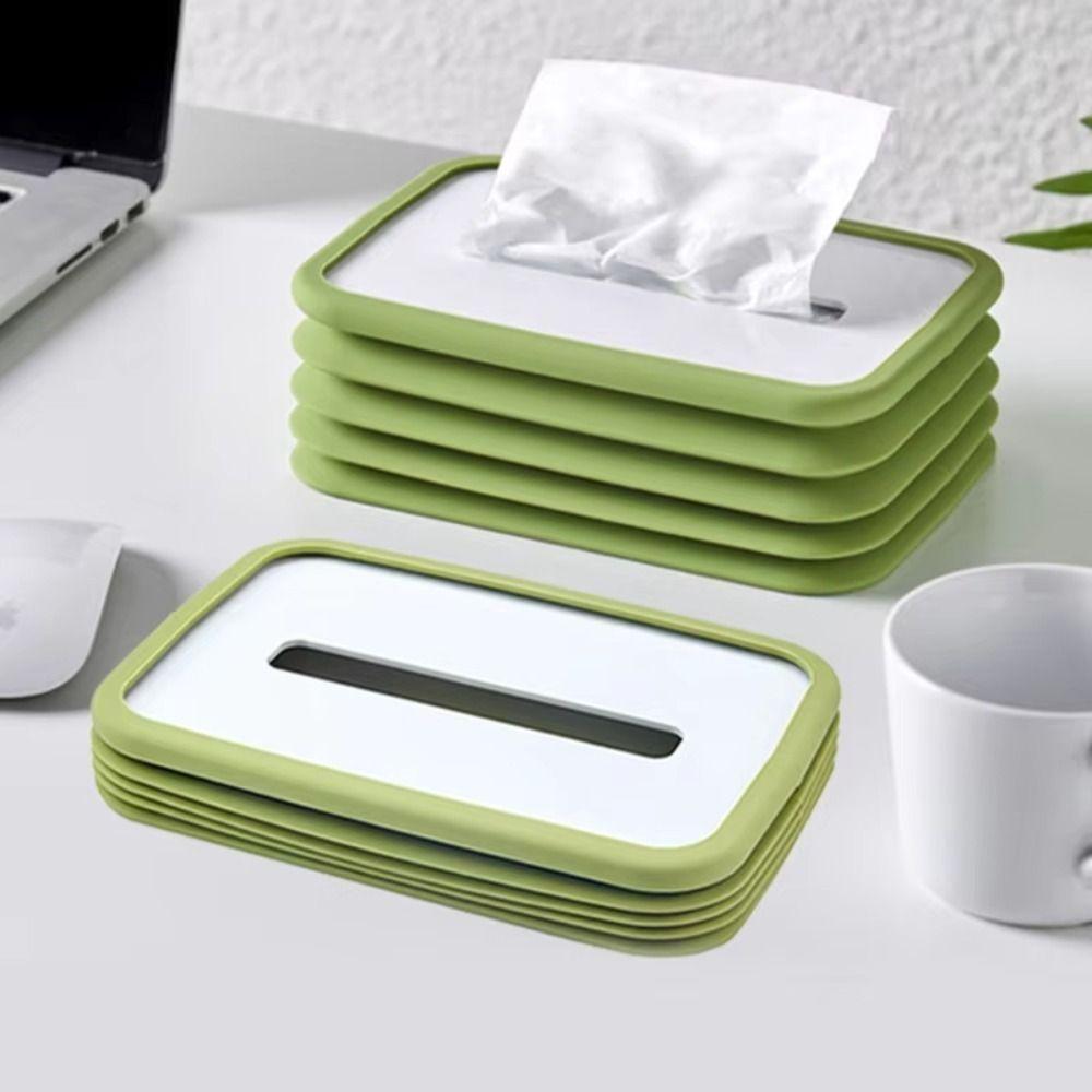 Silicone Napkin Tissue Holder Elastic Lifting Car Paper Case Towel Dispenser  Livingroom Decor