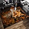 Autumn Fox Portrait Office Rug Chair Mat, Entryway Carpet, Suitable for Front Door, Bedroom, Living Room, Desk, Holiday Gift