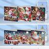 6Pcs Christmas Snowman Diamond Handmade Card DIY Diamond Painting Card Diamond Drawing Card Gifts for Family Friends and Lover