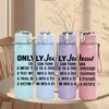 1PC Only Jesus Can Win Quote Text 750ml Color Plastic Sports Water Bottle Leakproof Flip Straw Lid Suitable for Sports Office Home Use