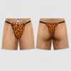 Funny Men's Swimsuit Leopard Thong Illusion Swim Trunks Hairy Body Novelty Board Shorts Quick Dry Beach Shorts Funny Summer