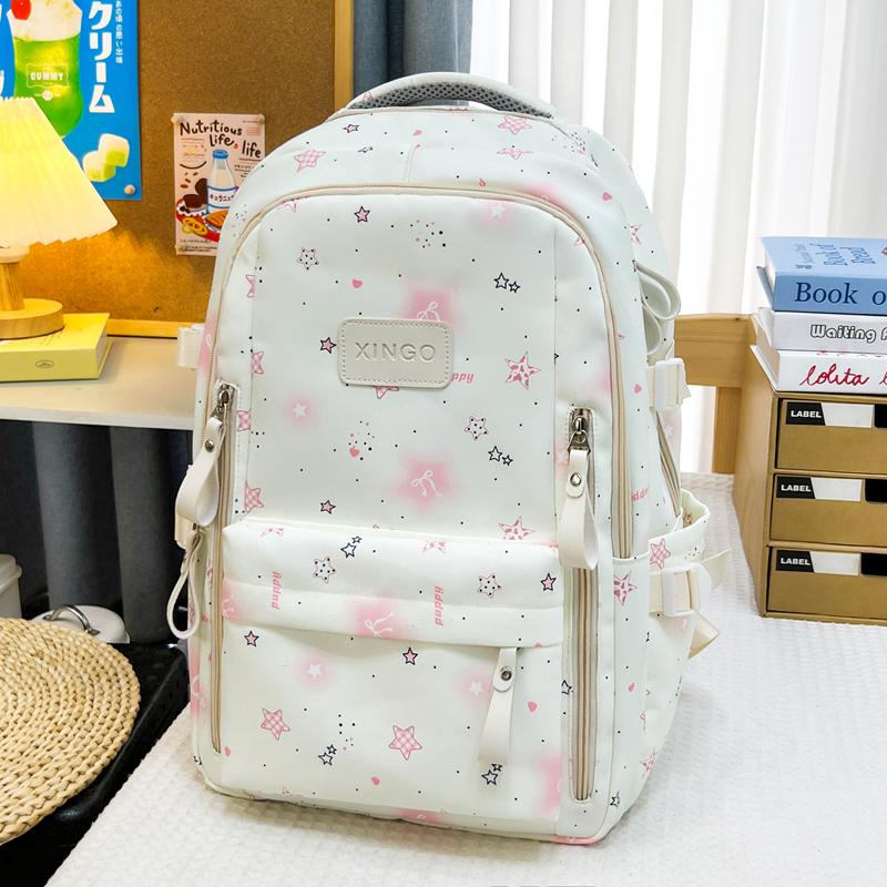 Women's Backpack Student Schoolbag Junior High School High School Large Capacity Star Backpack