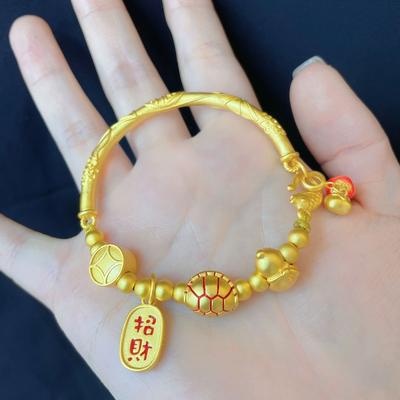 Gold Color National Trend Line Original DIY Elbow Half Bracelet Fashion Joker.