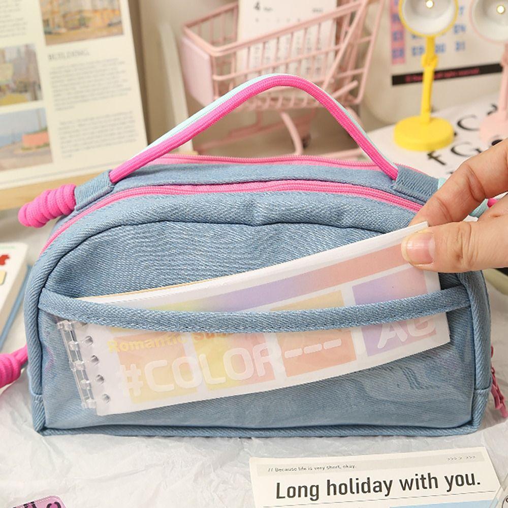 Cowboy Pen Bag Y2K Style Stationery Storage Pouch Pencil Case  Office School Supplies