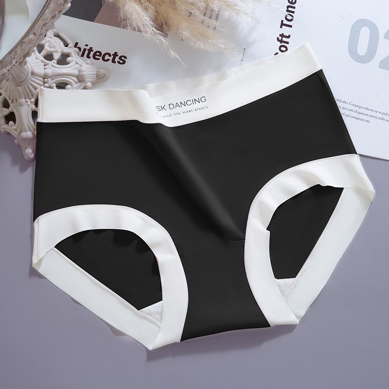 Women's Summer New 7A Class Cotton Antibacterial Crotchless Non Pinched Hip Mid Waist Triangle Briefs