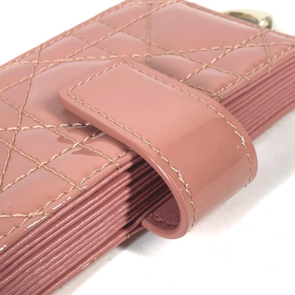 CHRISTIAN DIOR Cannage Lady Dior card holder case accordion enamel Card Case
