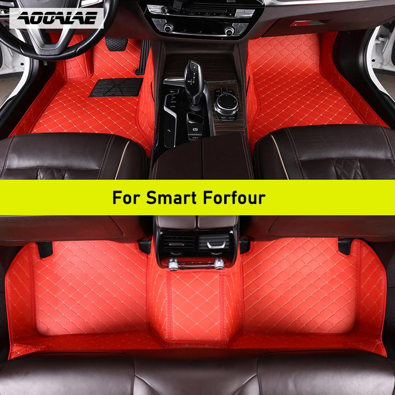 

AOOALE Пользовательские автомобильные коврики для Smart Forfour Auto Carpets Foot Coche Accessorie