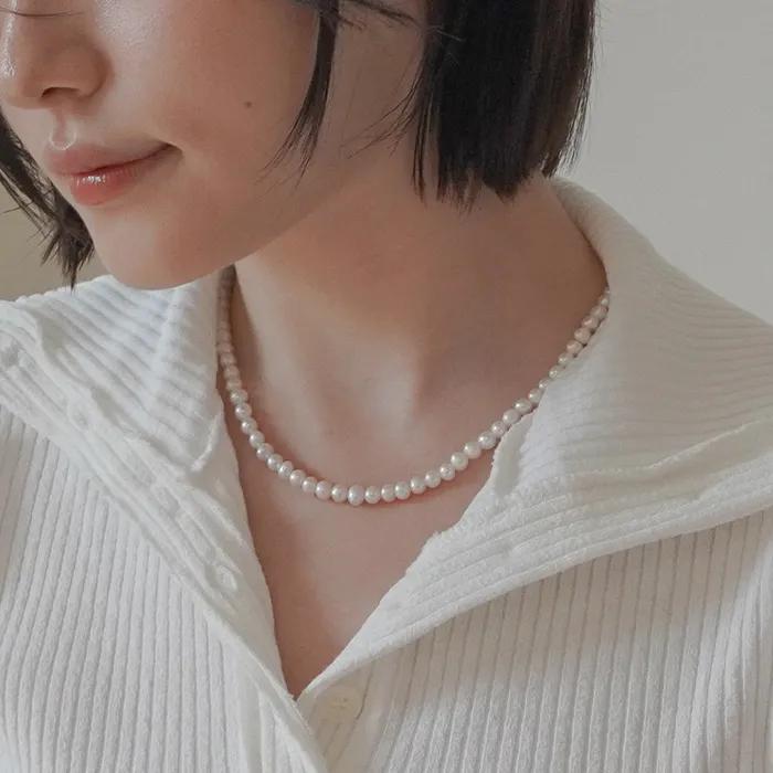 Glow pearl necklace #N097