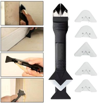 6 Stück/Set Silikon Dichtmittelentferner Messer Winkelwerkzeuge 3-in-1 Glasschaber Auswechselbarer Dichtmittel Schaber Fuge