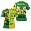 Jamaica Flag Emblem Graphic T Shirt For Men 3D Print Jamaican T-Shirt Tops Short Sleeve O Neck Mens Tee Shirts Streetwear