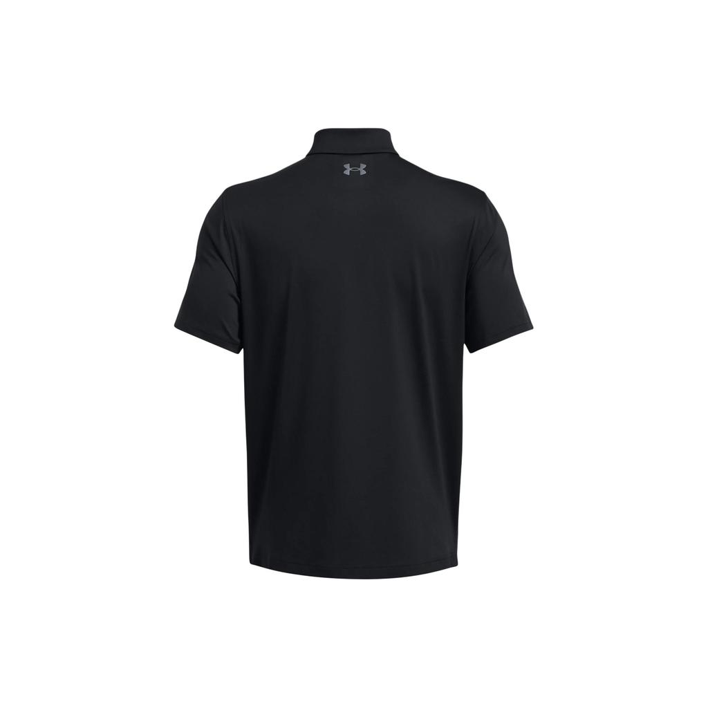 Under Armour Solid Logo Breathable Casual Short Sleeve Polo Shirt Men tops Black 1383714-001