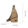 Rilibegan Men's Minimalist Canvas Chest Bag European and American Retro One Shoulder Crossbody Bag