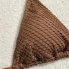 Brown Fishnet 3 Piece Bikini Set with Seashell Decor & Cover Up Skirt