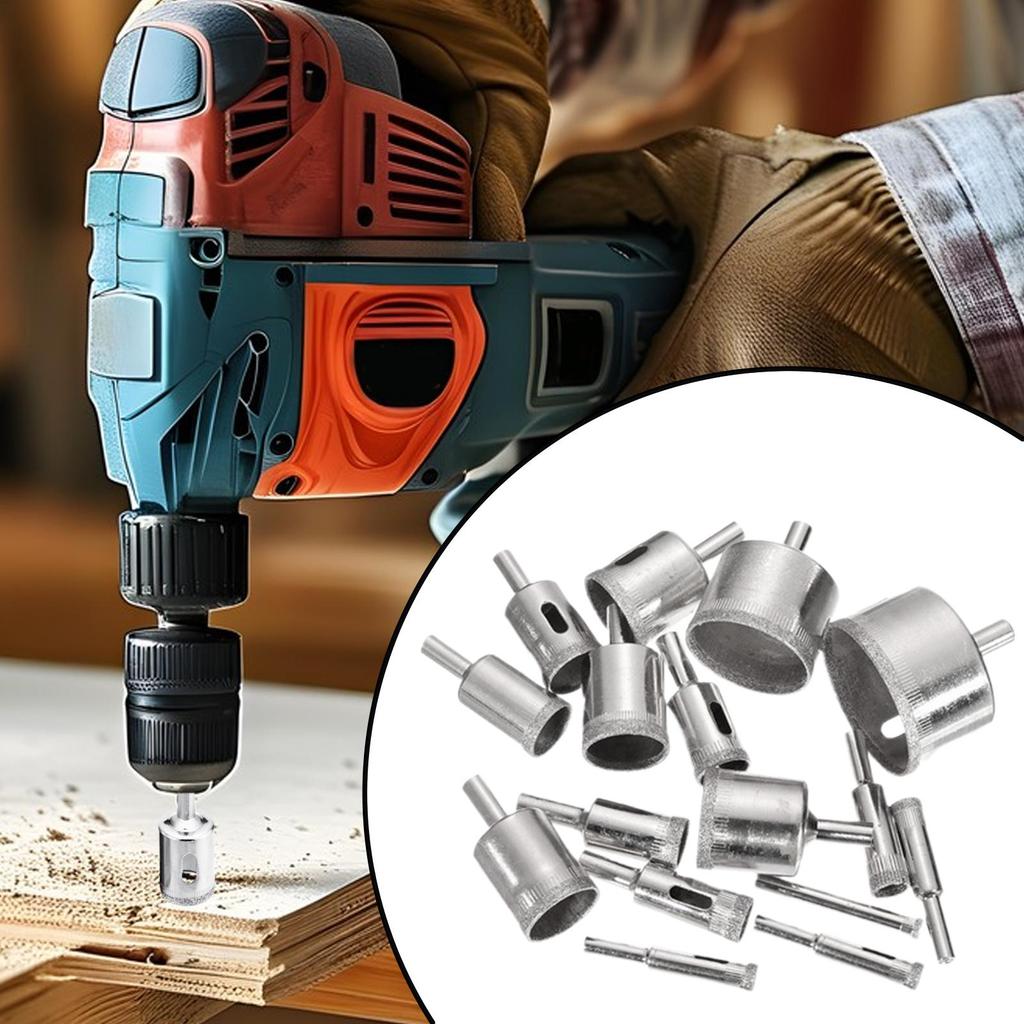 Drill Bit Set 16 Pieces Ceramic Tile Drill Bits Carbon Steel Tile Hole Cutter For Ceramic Marble Granite Stone Cutting Pot
