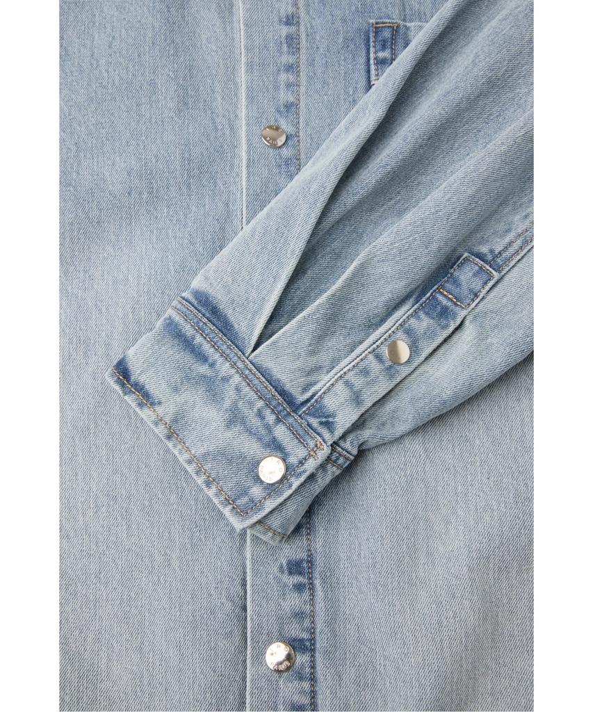 Iro Azuree Denim Long Sleeve Shacket Iqjcs26701Bul