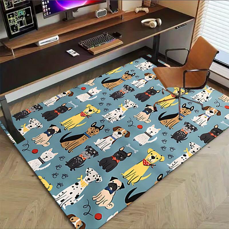 1PC Dogs paw prints Carpet Ultra Soft, Thick & Absorbent, Non Slip Machine Washable Mat for Entryway