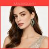 Elegant Geometric Alloy Dangle Earrings For Women With Vintage Style For Evening Wear