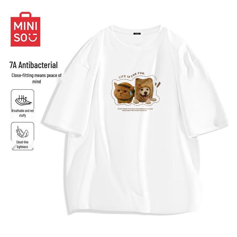 MINISO Men s Premium Sweat-Wicking 7A Antibacterial Short Sleeve T-Shirt 3XL