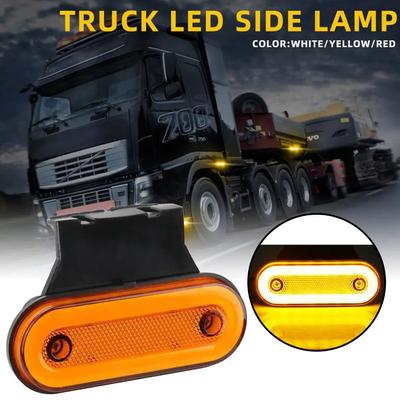 Truck Side Marker Light Clearance Lamp With Bracket For Caravan Trailer Tractor Lorry Warning Light Car External Lamp 12V 24V