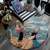 Popeye the Sailor Round Area Rug,Carpet Rug for Living Room Bedroom Sofa Playroom Decor,Non-slip Floor Mat