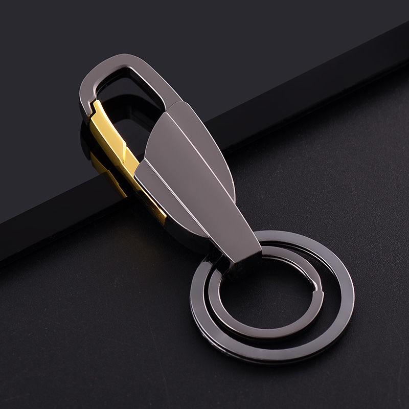 Men's Titanium Alloy Key Chain Pendant with Stainless Steel Ring