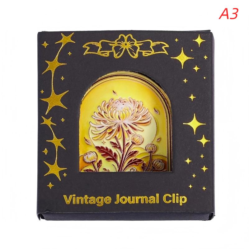 1Pcs Vintage Chinese Style Page Holder Decorative Paper Clip Metal Book Clip Bookmark For Books Reading Accessories