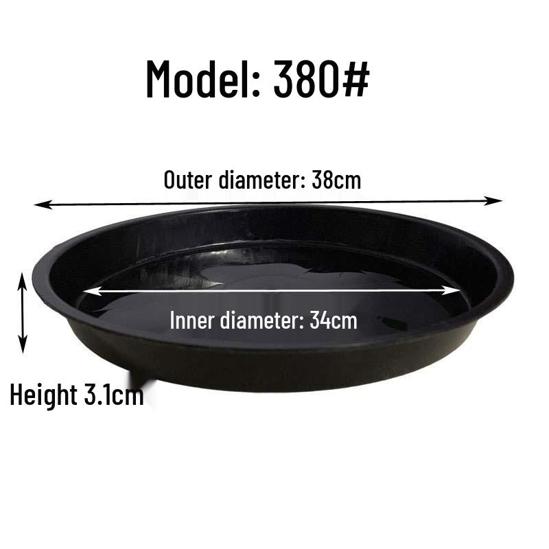 Thickened Round Plastic Flower Pot Water Tray - Large Draining Base for Succulents & Golden Pothos.