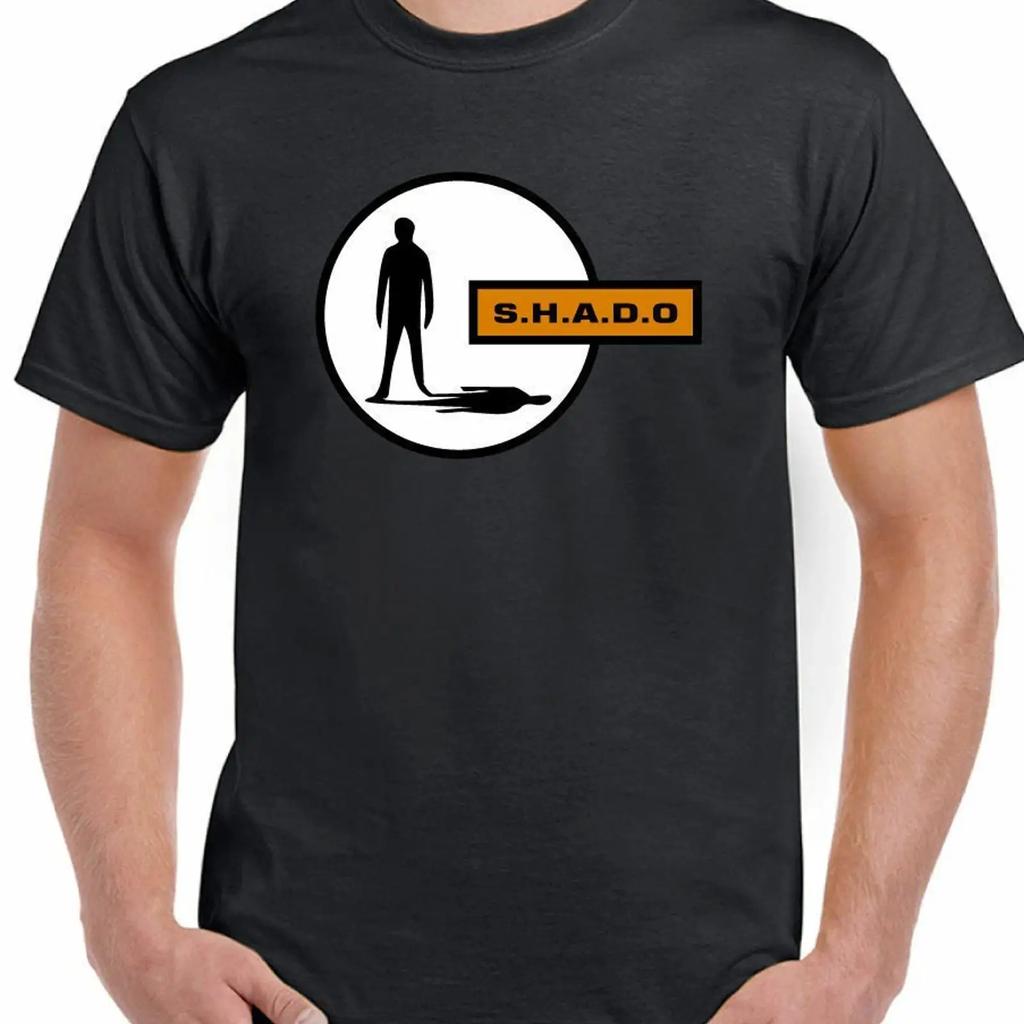Shado T-Shirt Herren Retro UFO Sci-Fi Gerry Anderson TV-Show Vintage Mode Dehnbar Bequem Leicht Grafisch Weich