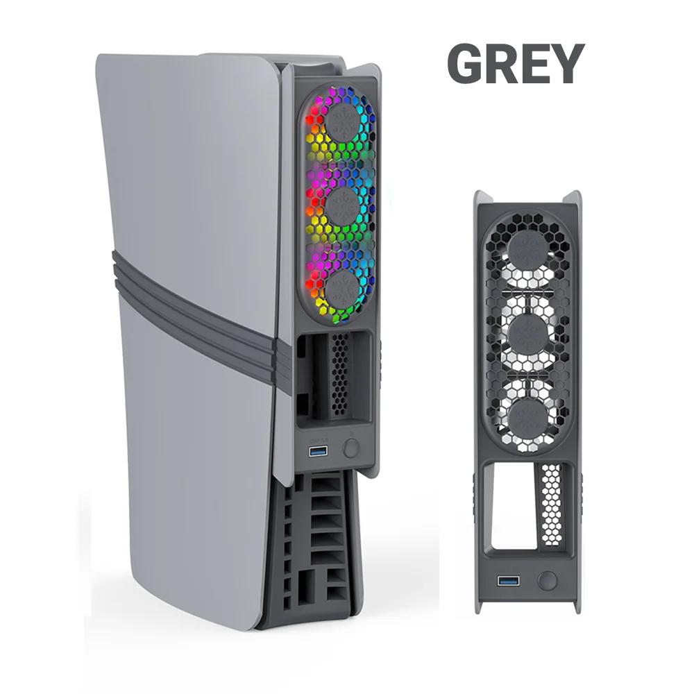 Cooling Fan for PS5 Pro/Slim Adjustable 3 Speed Cooling Fan with LED Light & USB3.0 Port Enhanced Cooling Fan For Disc & Digital