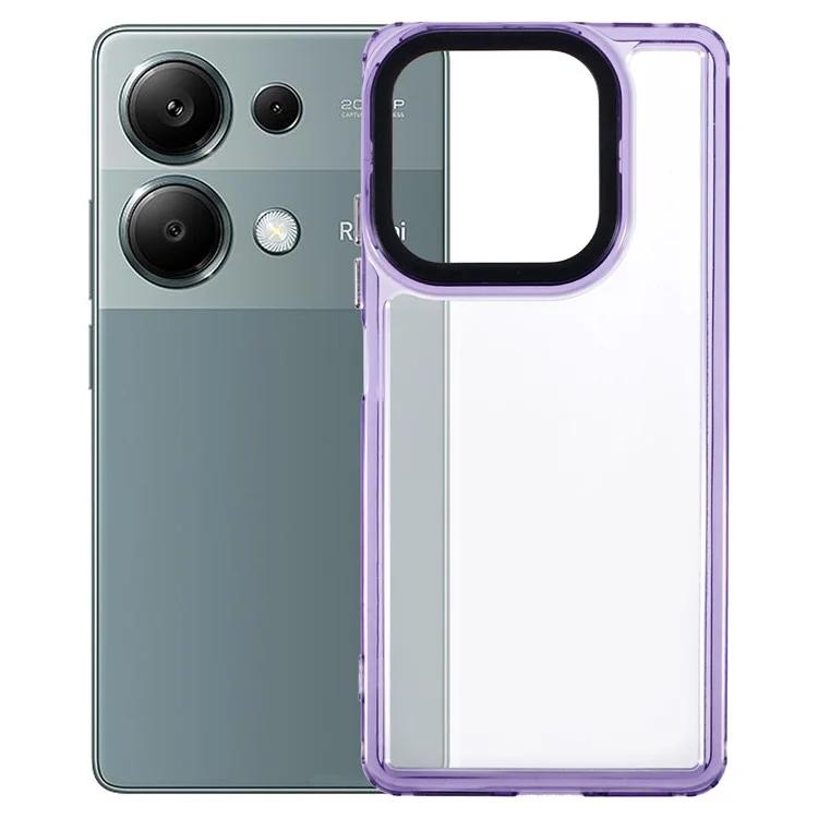 

Для Xiaomi Redmi Note 13 Pro 4G / Poco M6 Pro 4G прозрачный чехол из ПК + ТПУ гибридный чехол для телефона