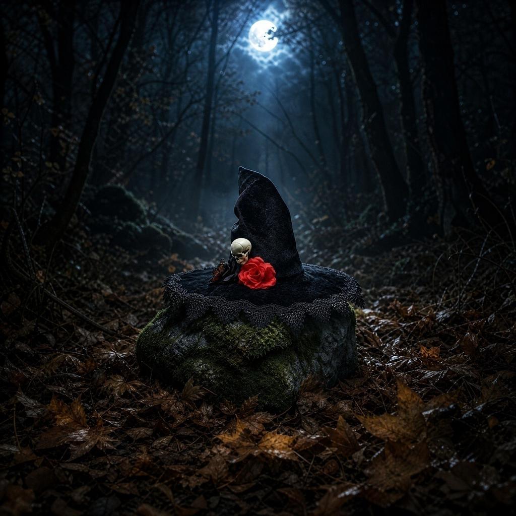 Large Ruffled Witch Hat for Halloween Costume Party