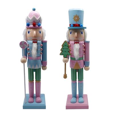 Christmas Nutcrackers Ornament Small Wooden Soldier Christmas Decorations Nutcrackers Figure Ornament for Table Shelf
